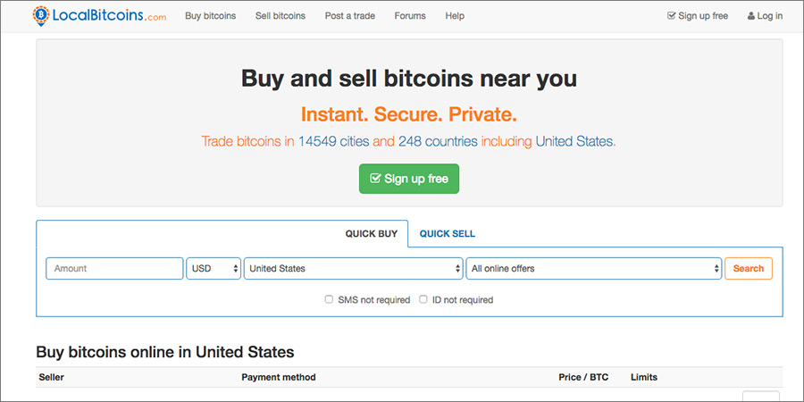 How to buy bitcoins: localbitcoins.com